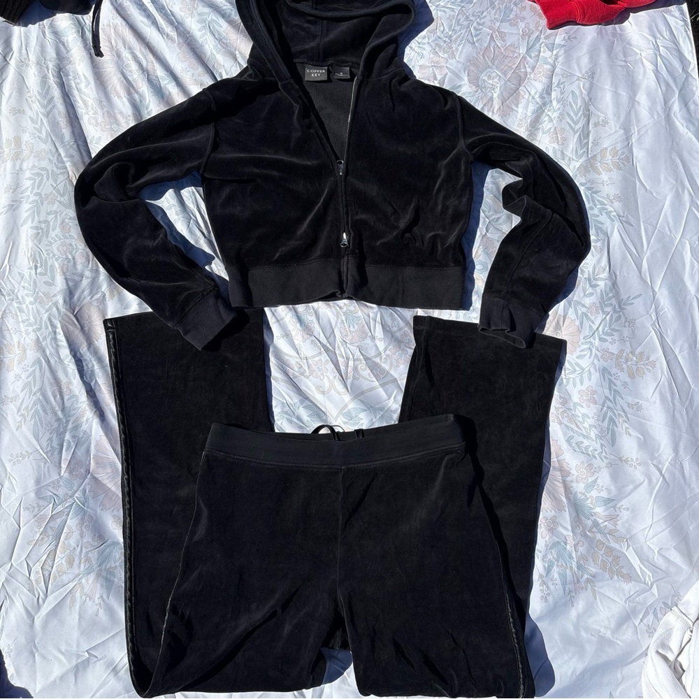 Copper Key Black Velour set